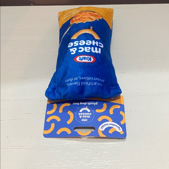 Mac & Cheese Plush Dog Squeaky Crinkle Toy! - Picture 3 of 5